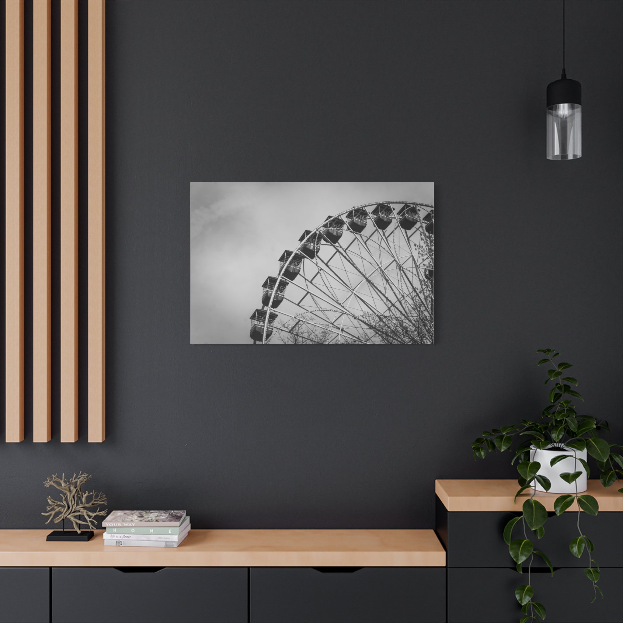 B&W Ferris Wheel - Six Flags Great Adventure - Canvas