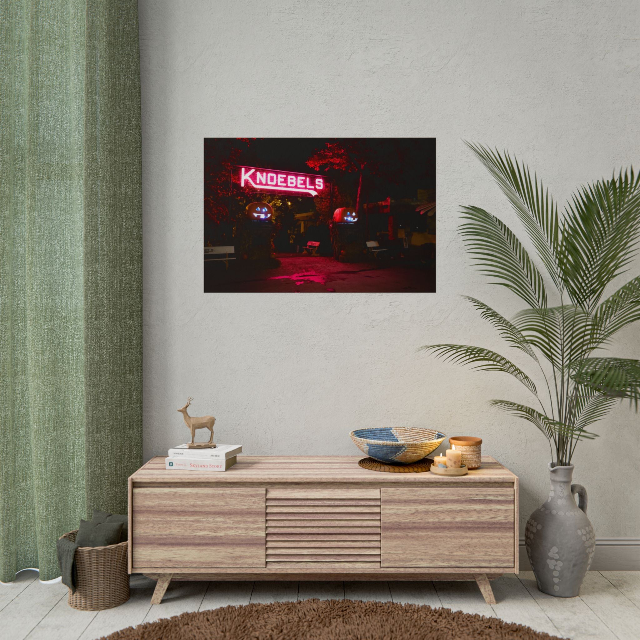 Knoebels Neon Sign During Halloween - Rolled Poster