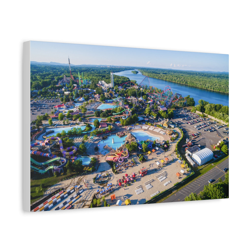 Aerial Park View - Six Flags New England - Canvas