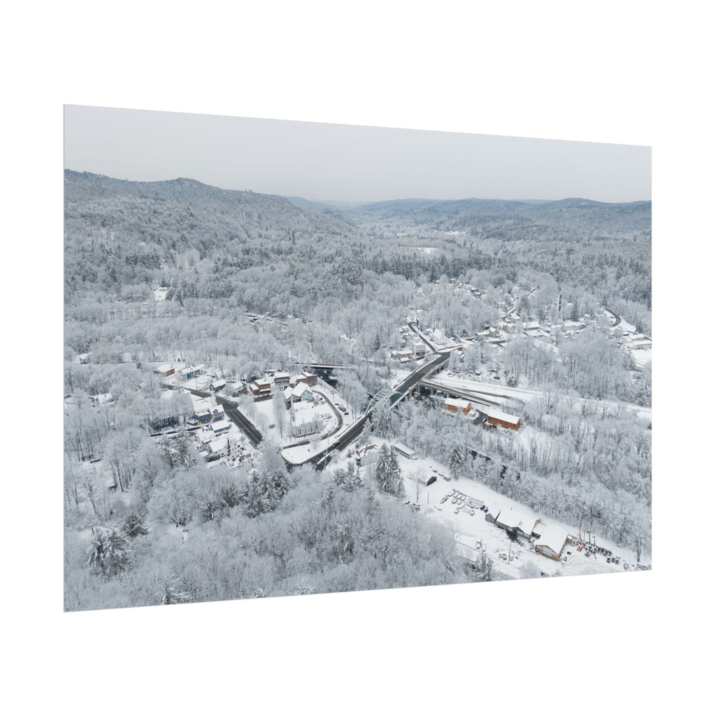 Winter - Downtown - Huntington, MA - Rolled Poster