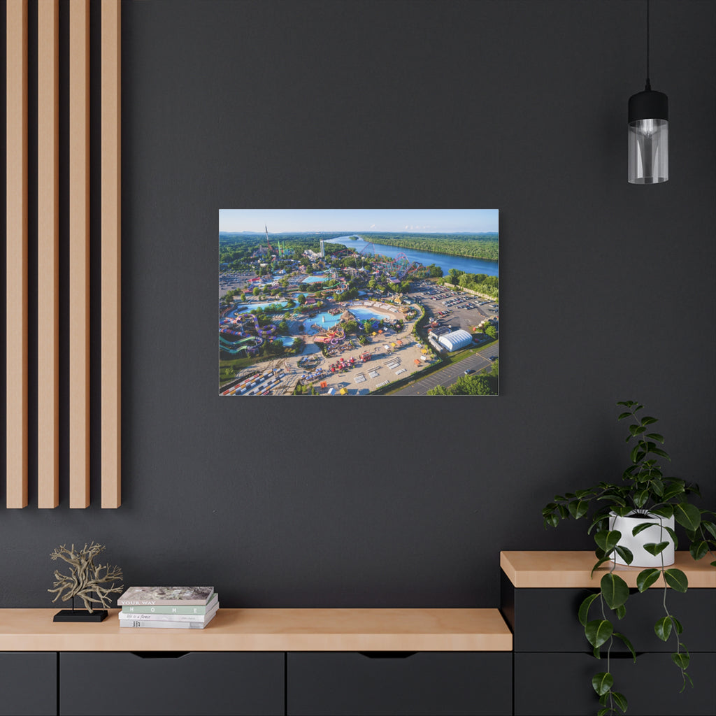 Aerial Park View - Six Flags New England - Canvas