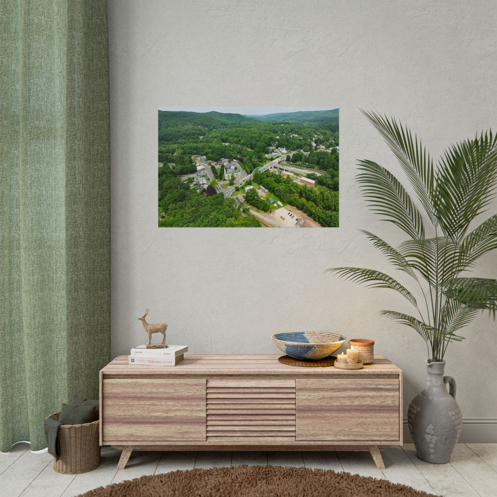 Downtown - Huntington, MA - Rolled Poster