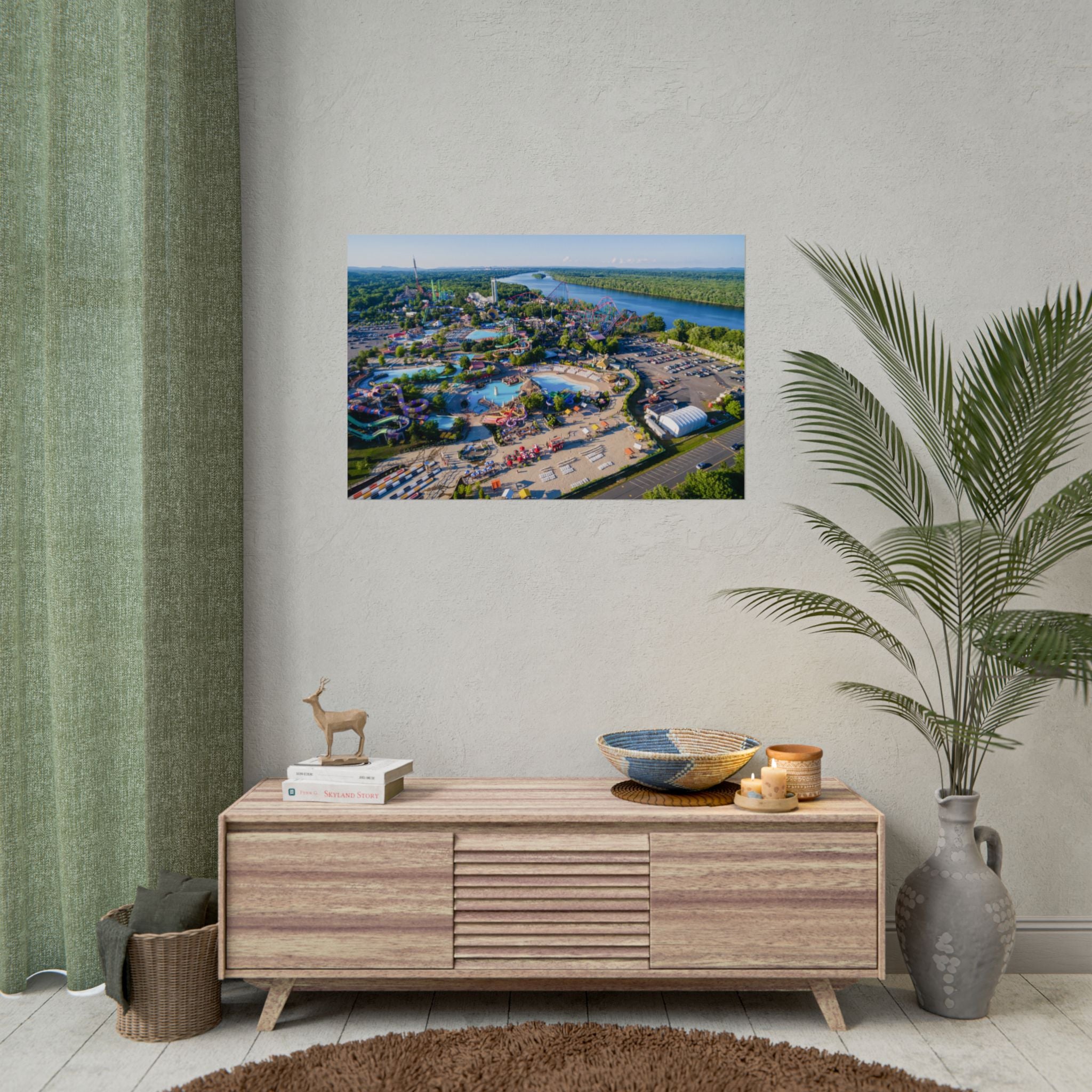 Aerial Park View - Six Flags New England - Rolled Poster