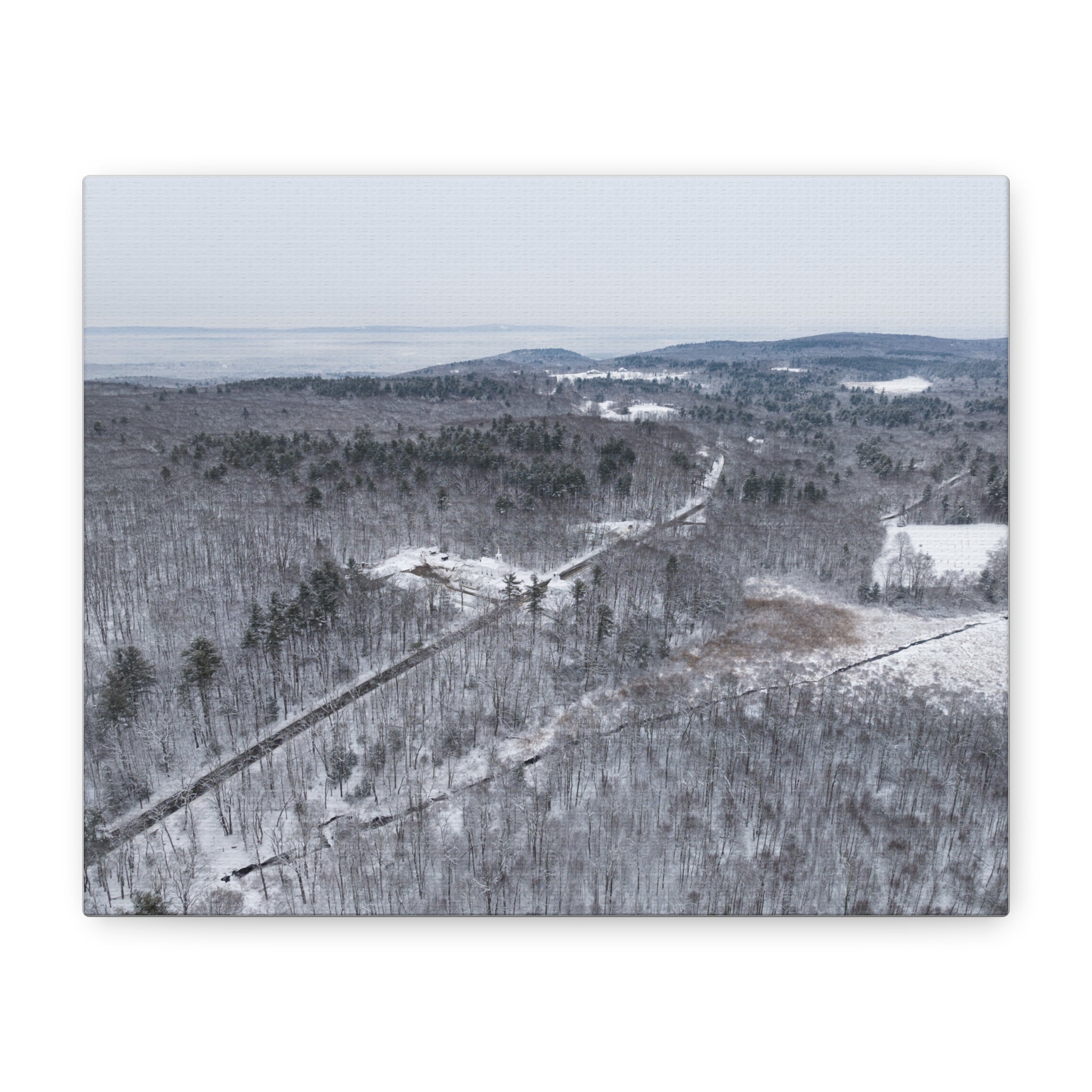 Wintertime - Montgomery, MA - Main Rd - Canvas