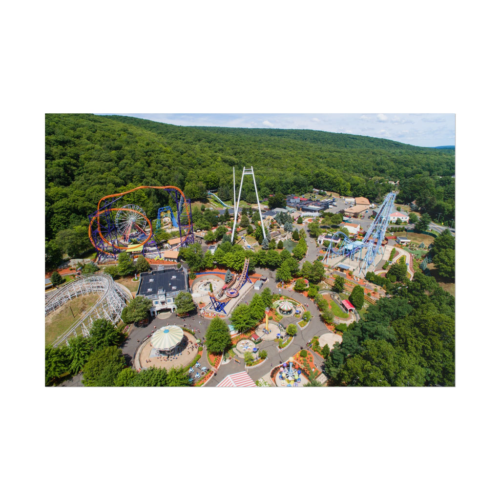Aerial Park View - Lake Compounce - Rolled Poster
