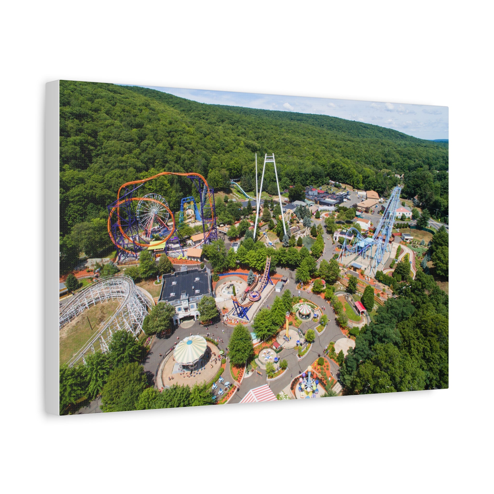 Aerial Park View - Lake Compounce - Canvas