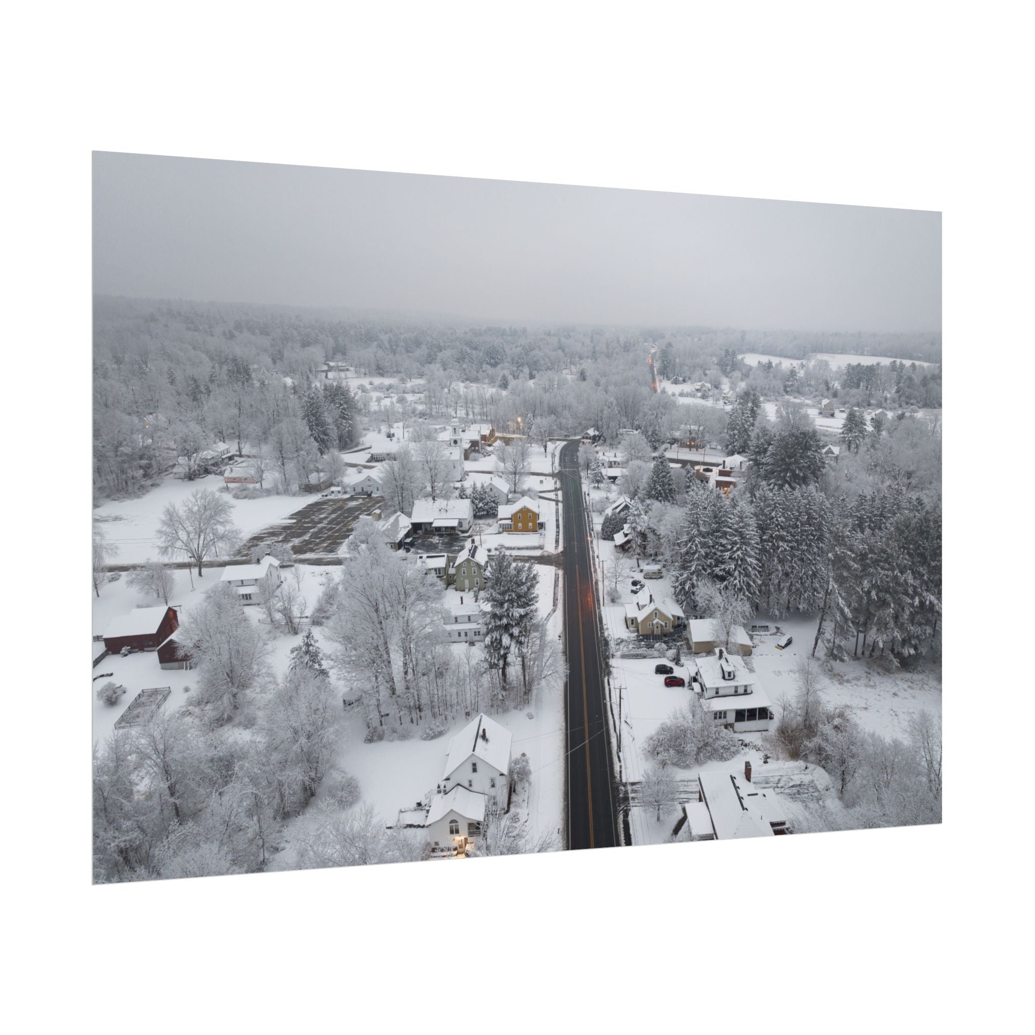 Winter - Southampton, MA - Route 10 - Rolled Poster