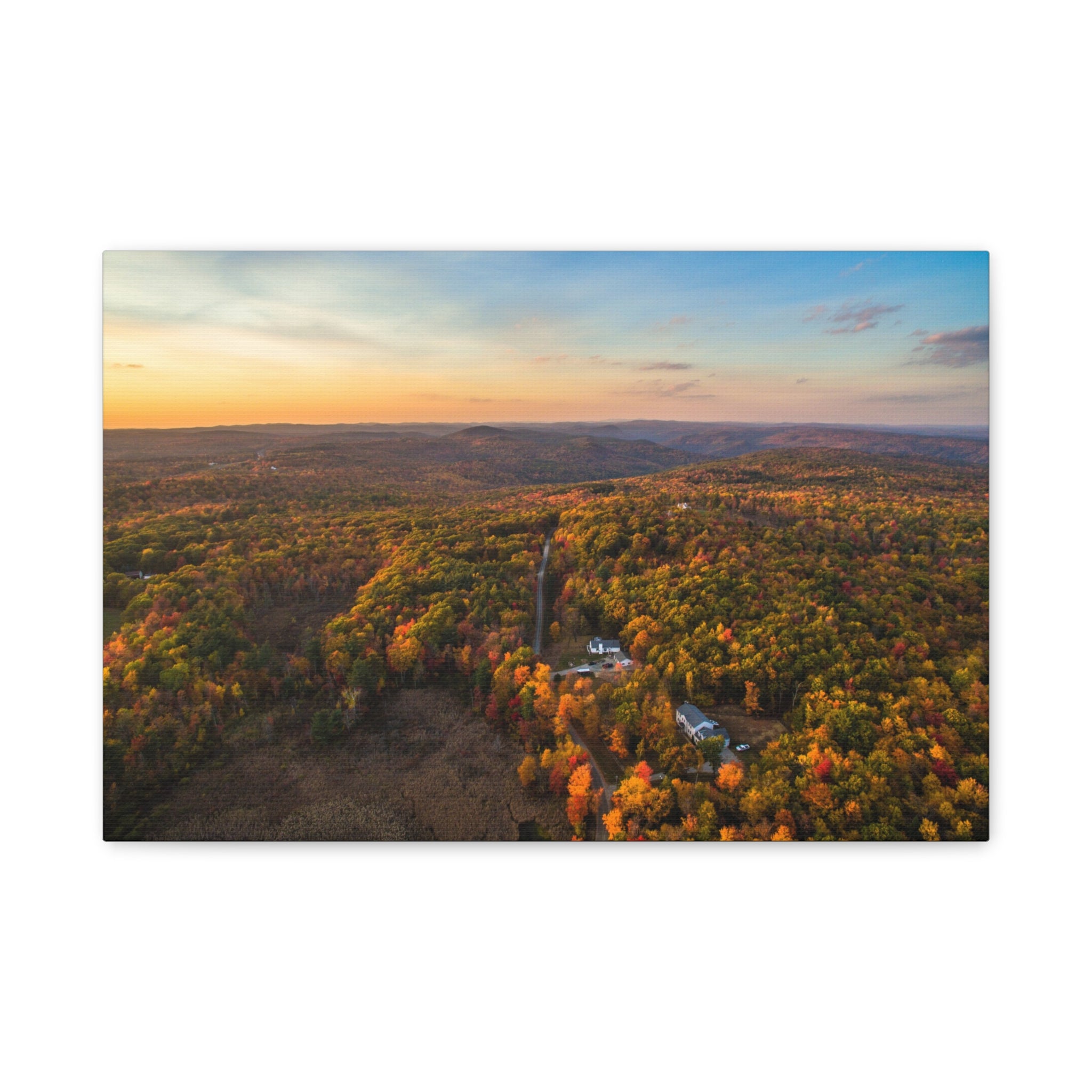 Beulah Land Road at Fall - Blandford, MA - Canvas