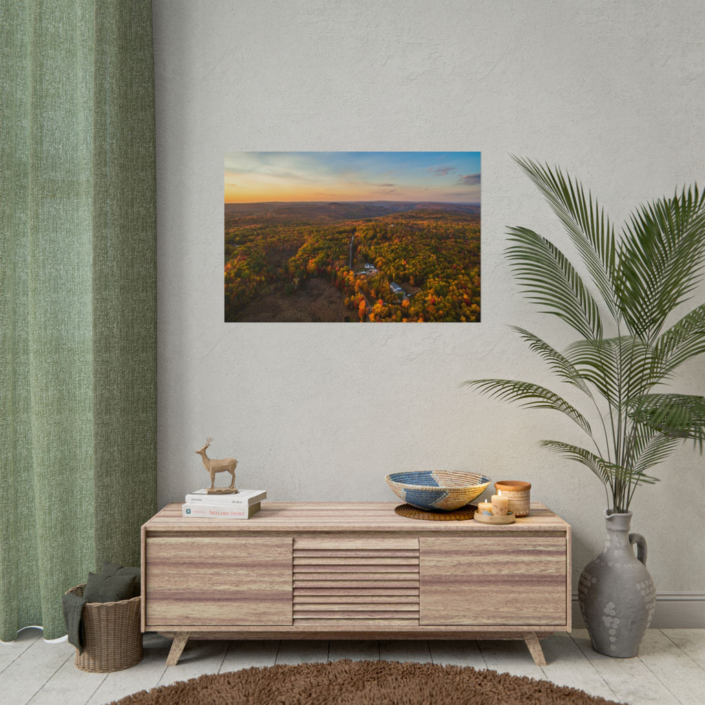 Beulah Land Road at Fall - Blandford, MA - Rolled Poster