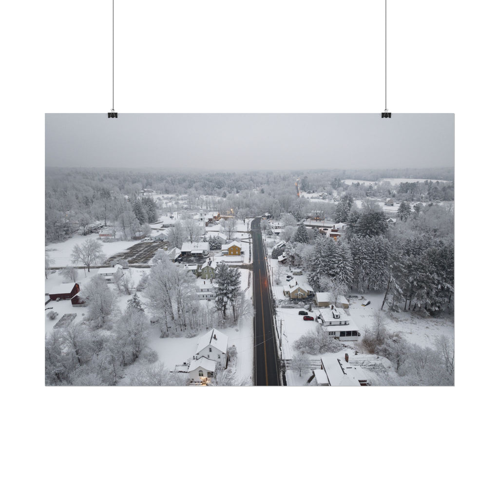 Winter - Southampton, MA - Route 10 - Rolled Poster