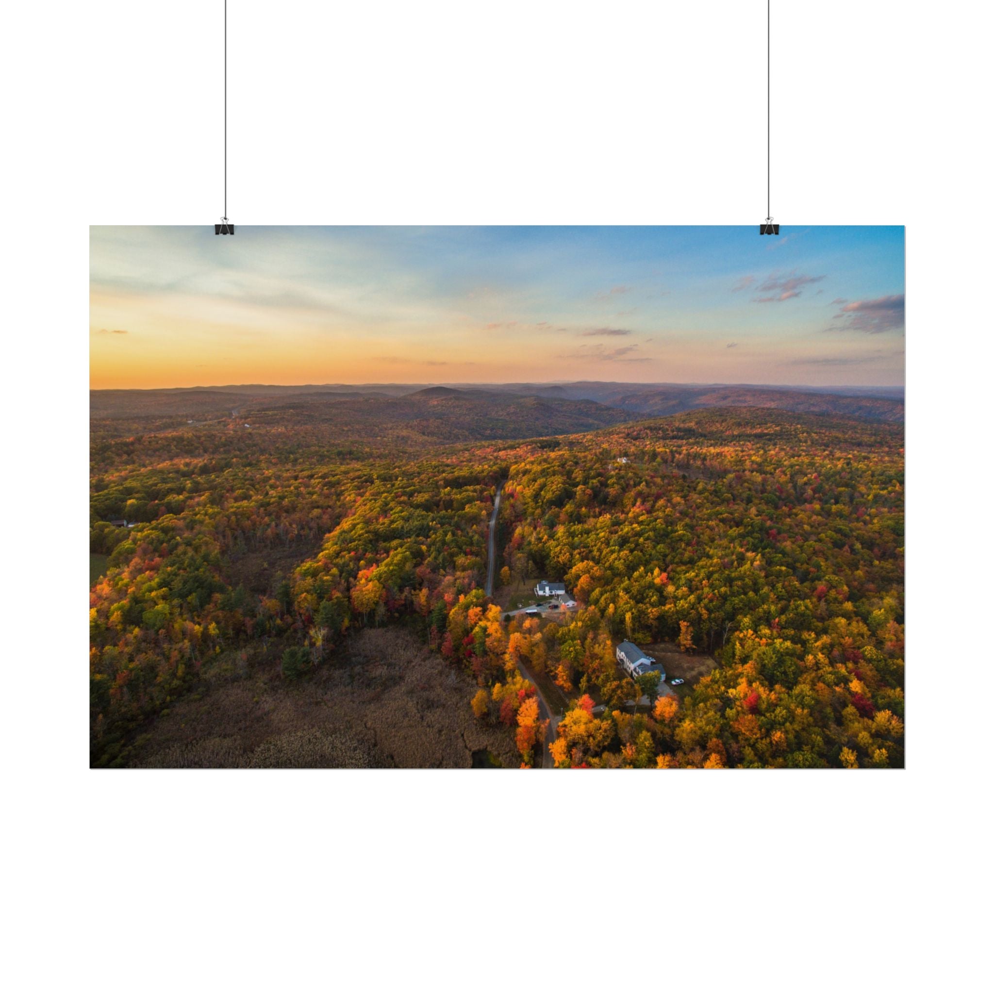 Beulah Land Road at Fall - Blandford, MA - Rolled Poster