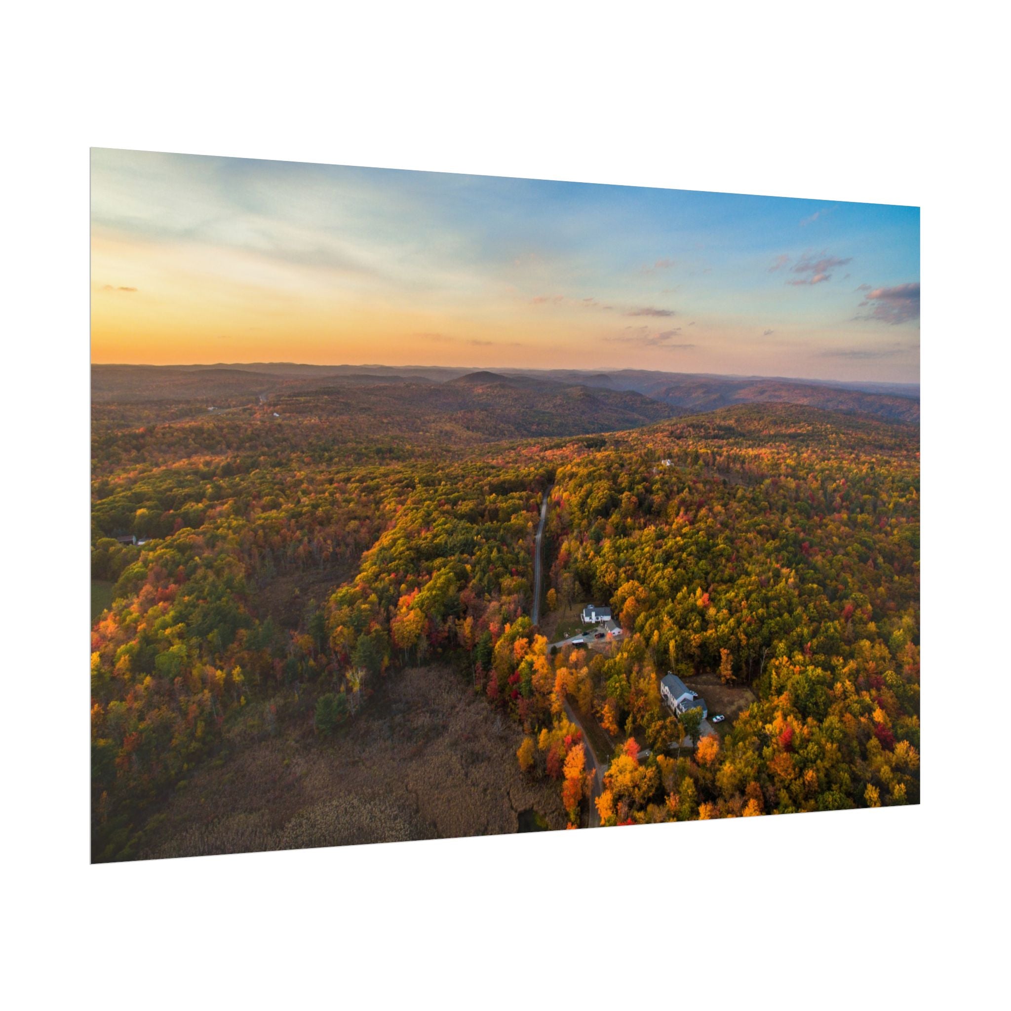 Beulah Land Road at Fall - Blandford, MA - Rolled Poster