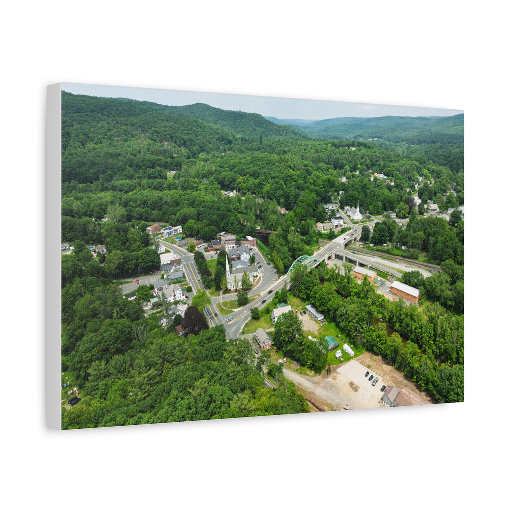 Downtown - Huntington, MA - Canvas