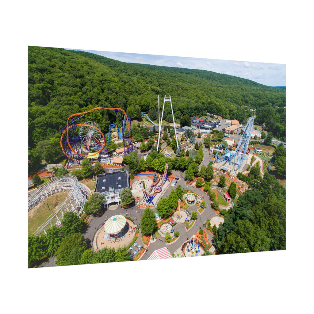 Aerial Park View - Lake Compounce - Rolled Poster