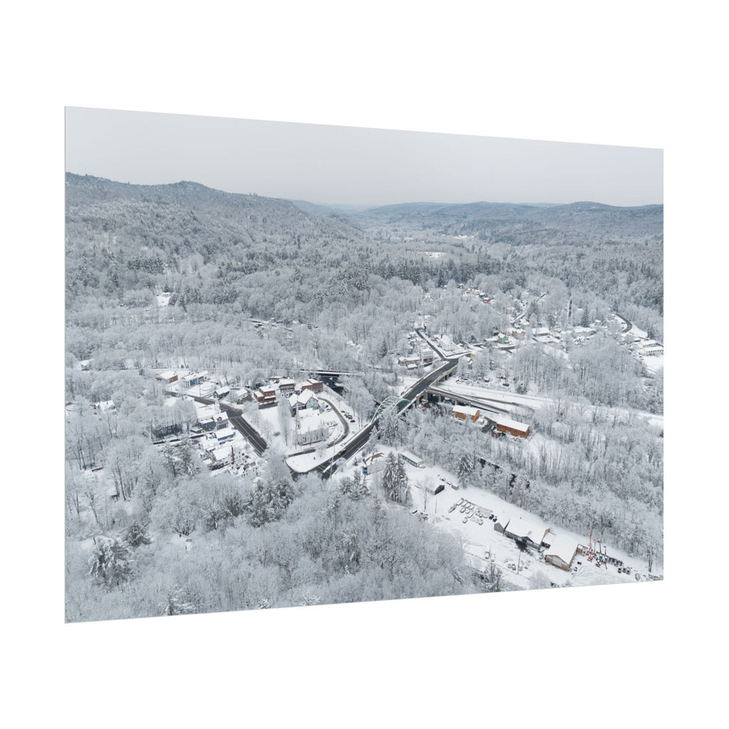 Winter - Downtown - Huntington, MA - Rolled Poster