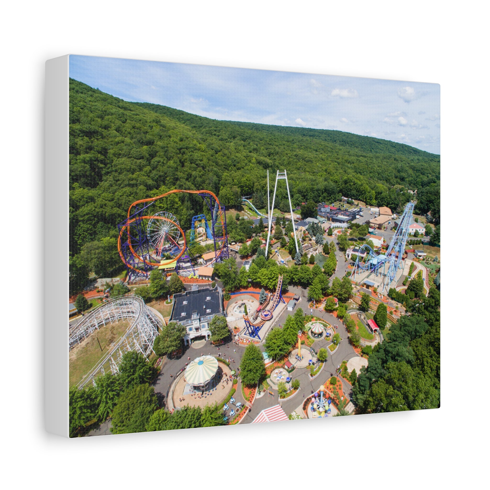 Aerial Park View - Lake Compounce - Canvas