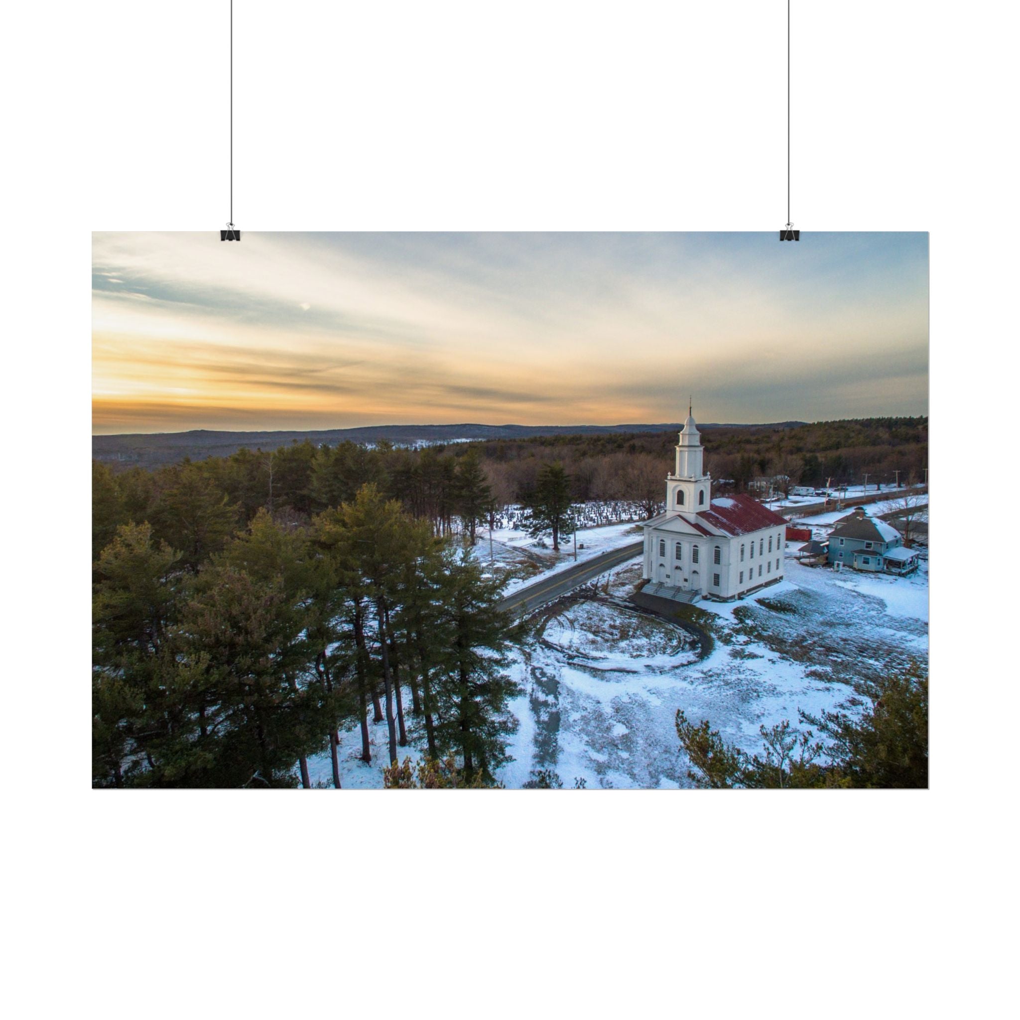 The White Church - Blandford, MA - Rolled Poster