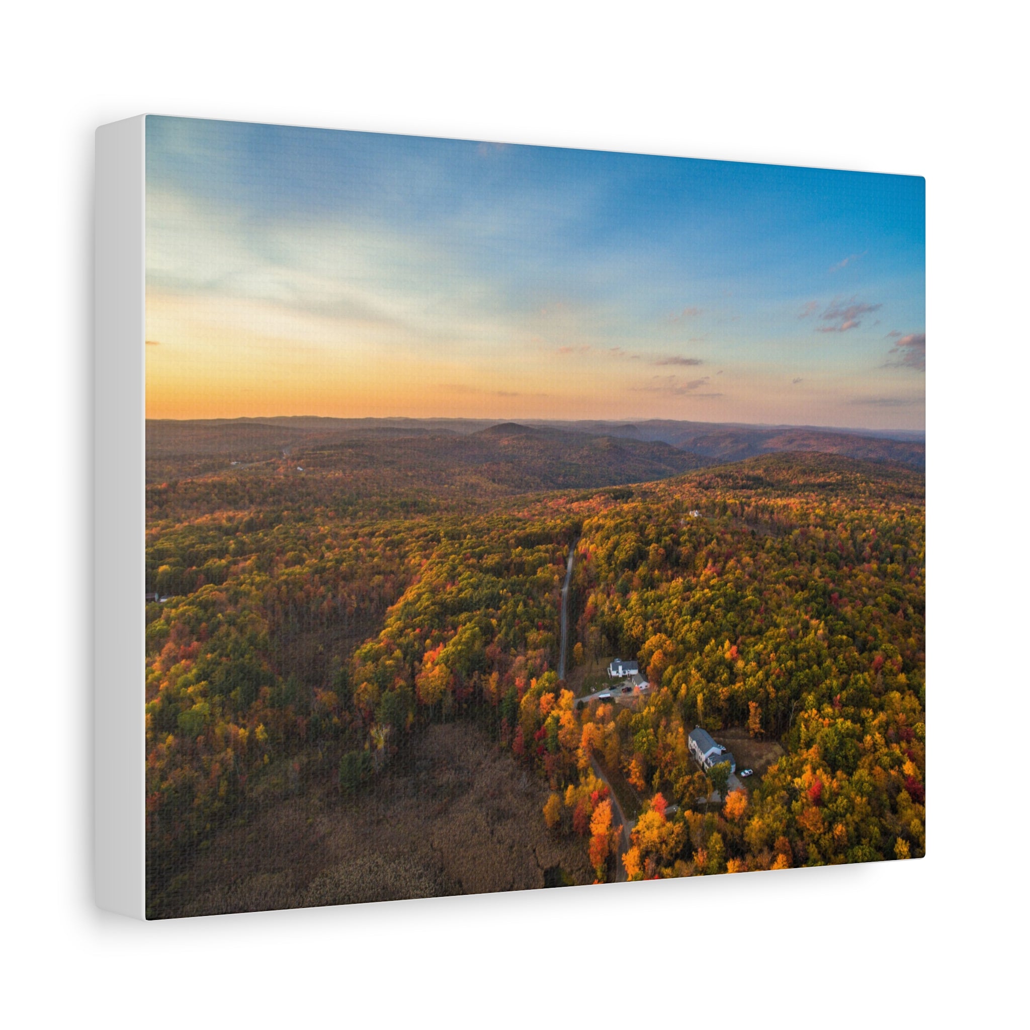 Beulah Land Road at Fall - Blandford, MA - Canvas