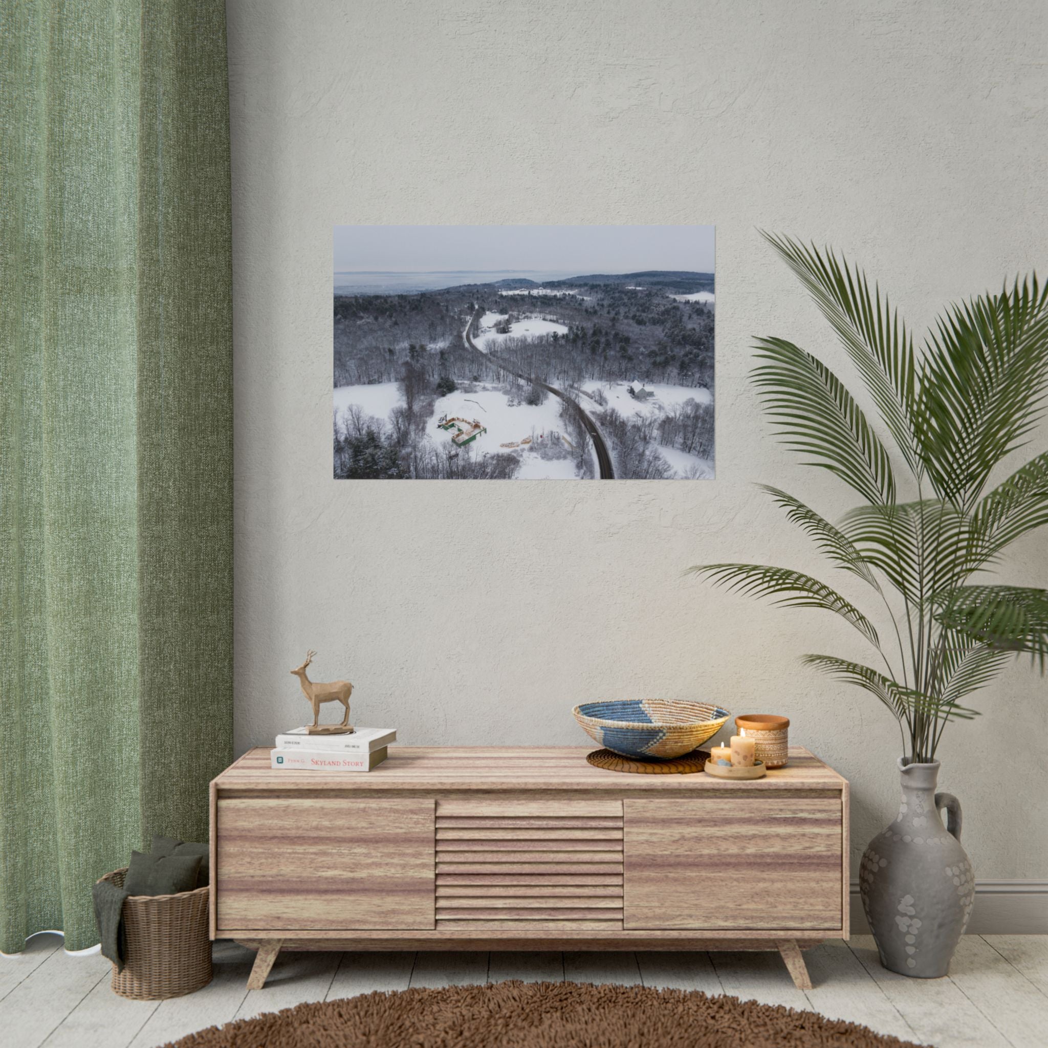 Winter - Montgomery, MA - Main Rd - Rolled Poster