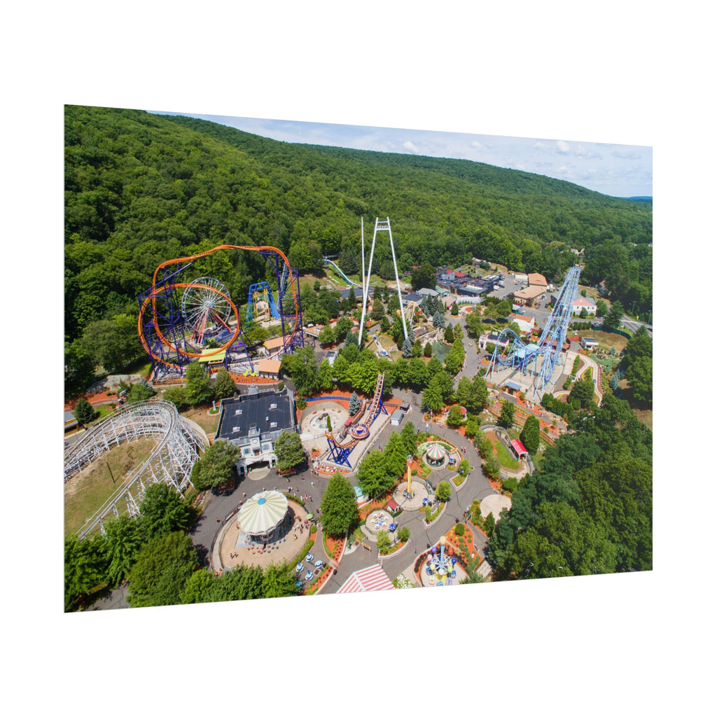 Aerial Park View - Lake Compounce - Rolled Poster
