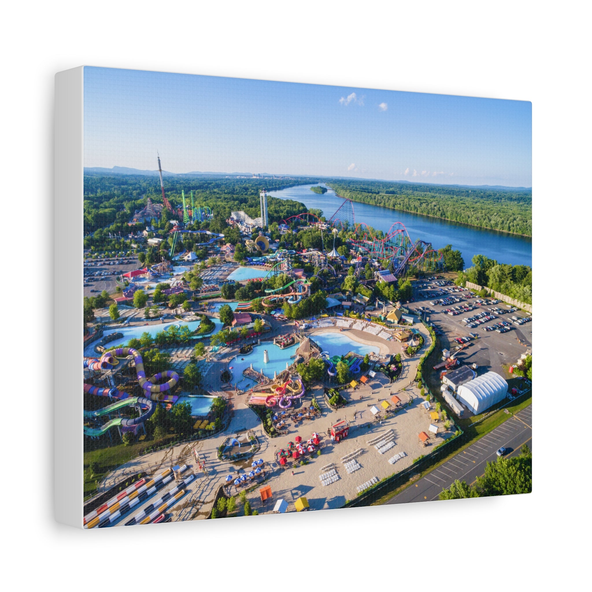 Aerial Park View - Six Flags New England - Canvas