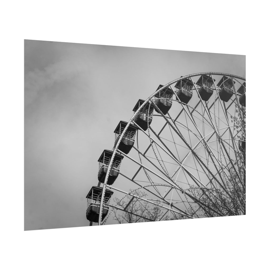 B&W Ferris Wheel - Six Flags Great Adventure - Rolled Poster