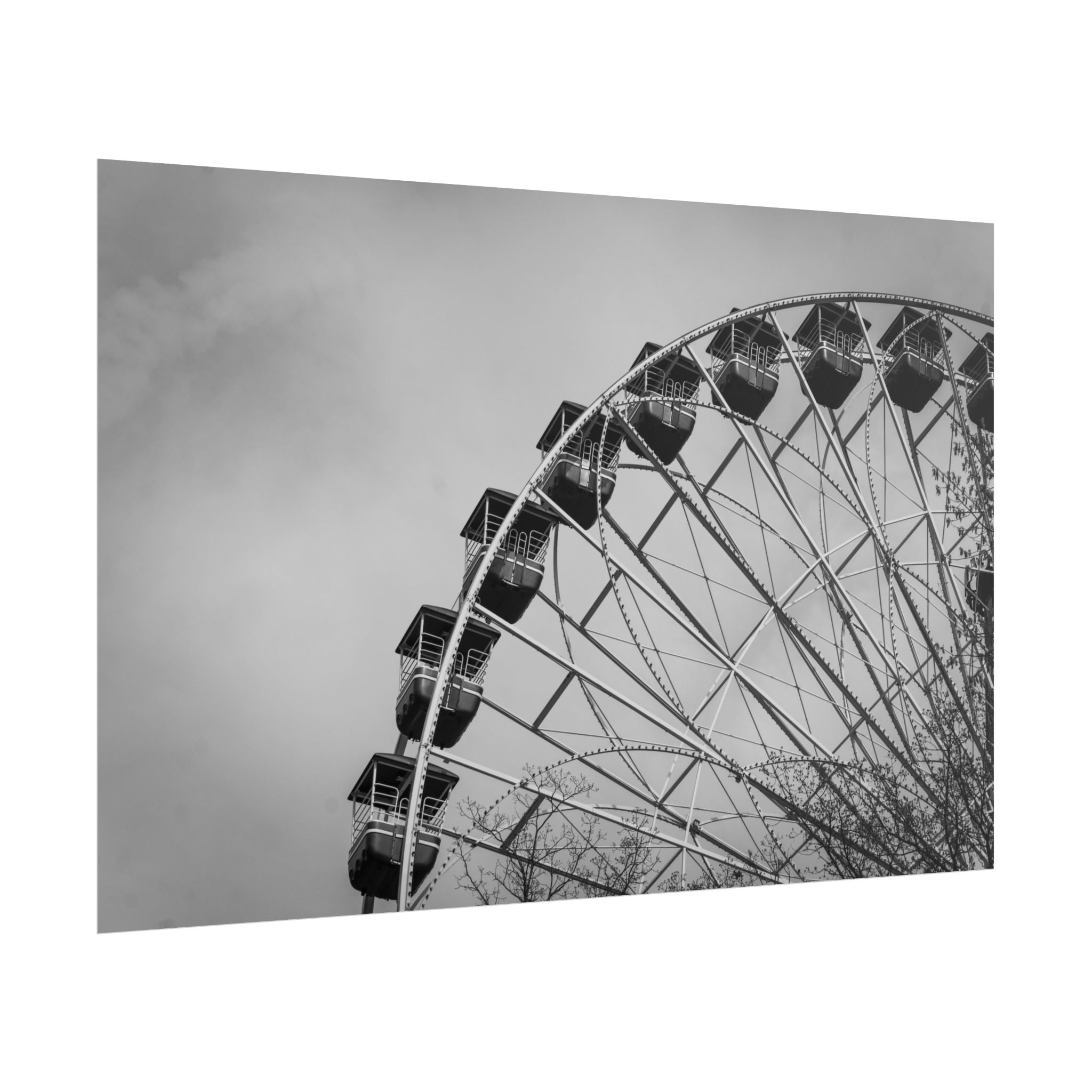 B&W Ferris Wheel - Six Flags Great Adventure - Rolled Poster