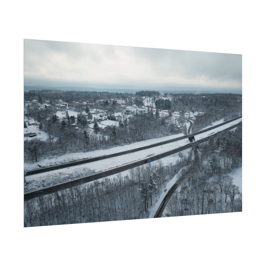 Winter - Blandford, MA - Center of Town - Rolled Poster