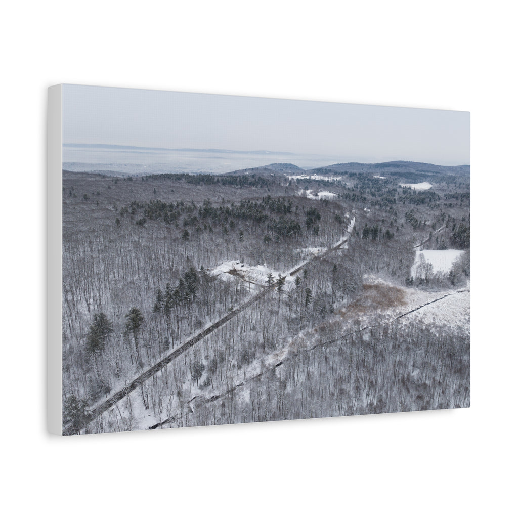 Wintertime - Montgomery, MA - Main Rd - Canvas