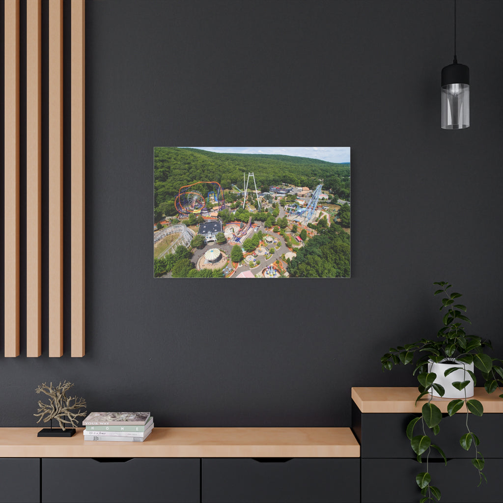 Aerial Park View - Lake Compounce - Canvas