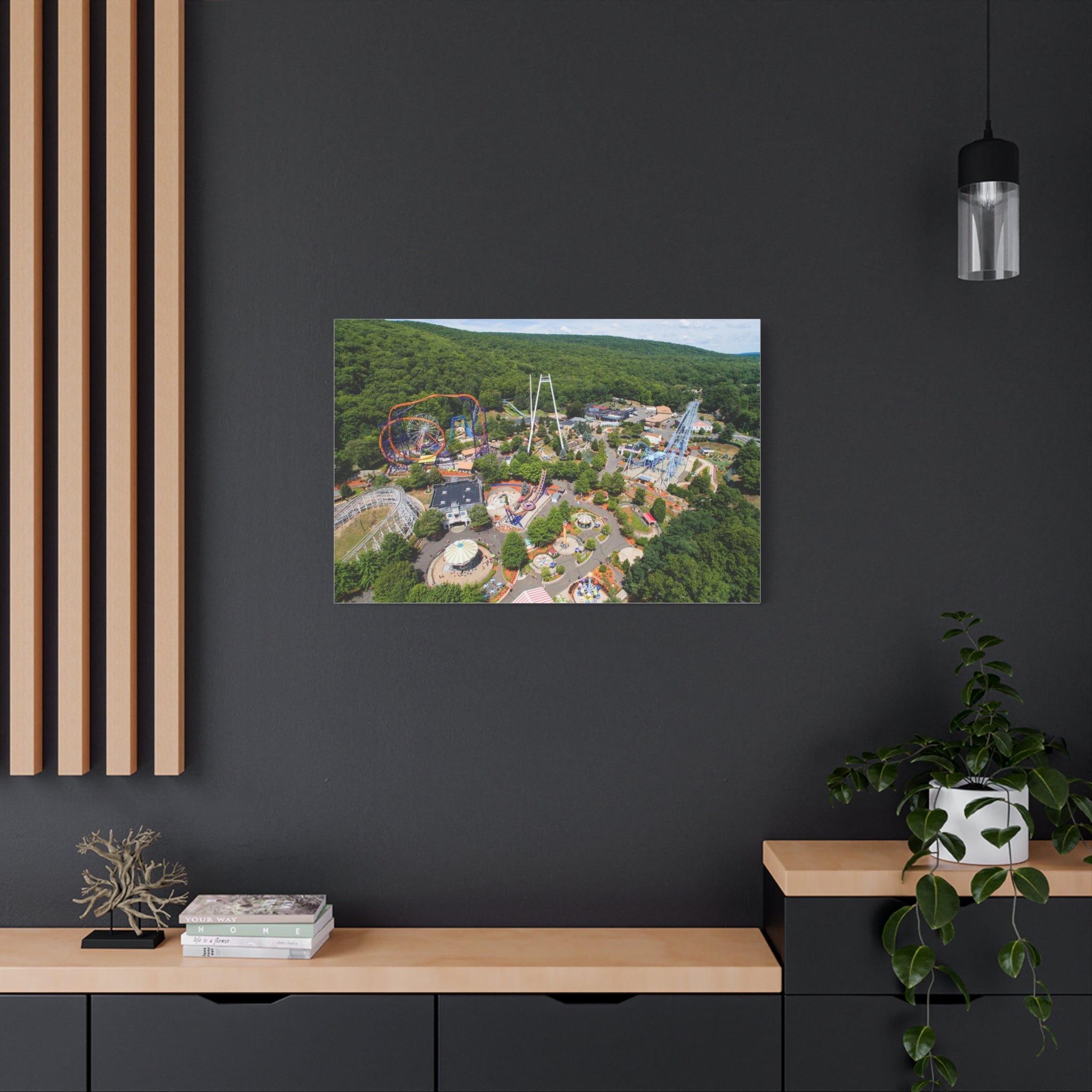 Aerial Park View - Lake Compounce - Canvas