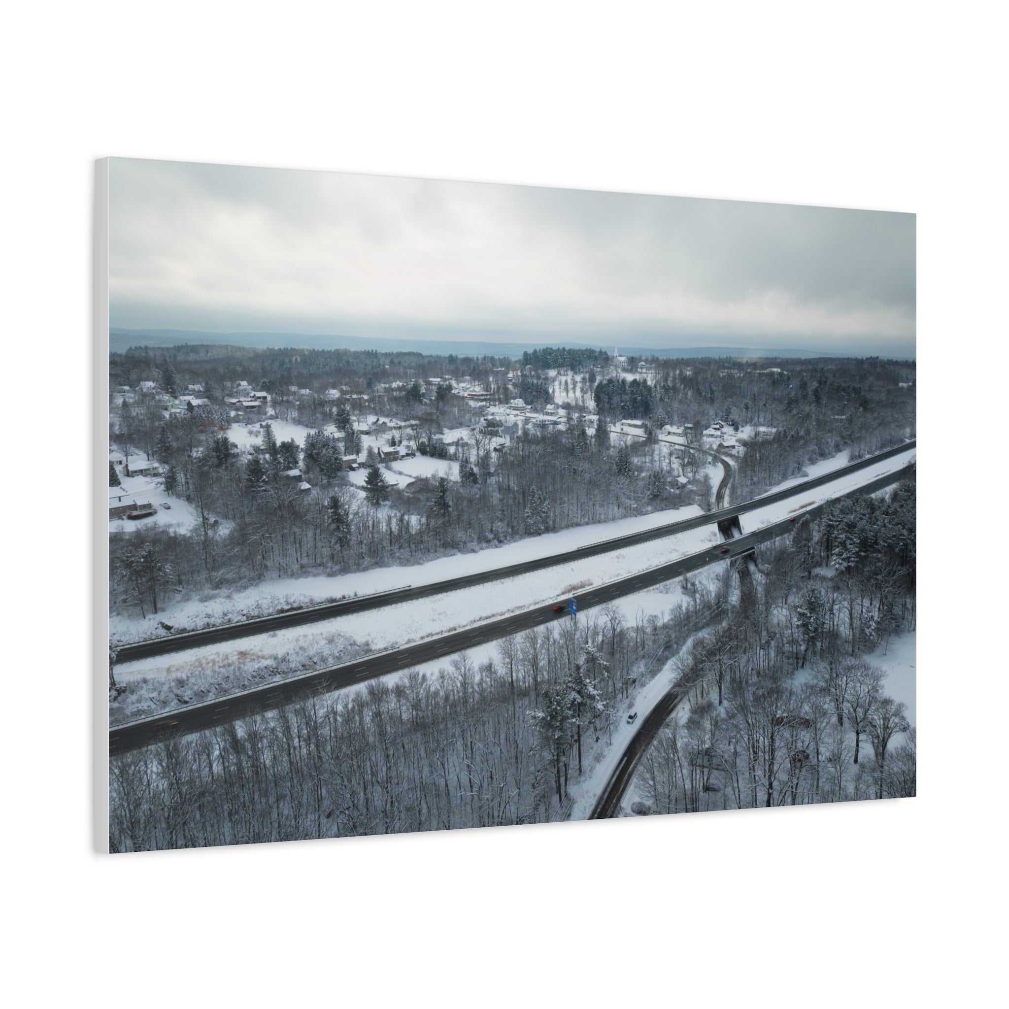 Winter - Blandford, MA - Center of Town - Canvas