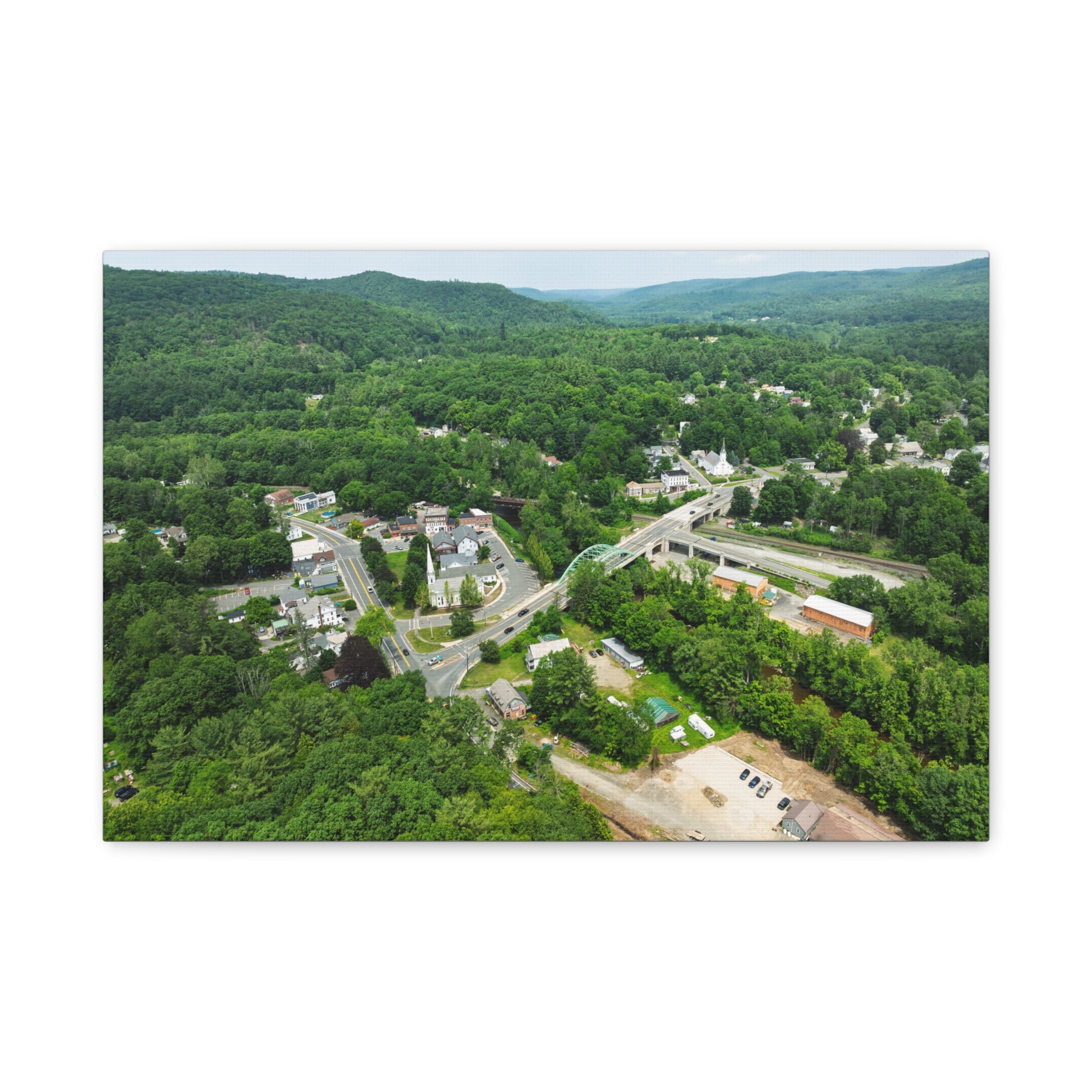 Downtown - Huntington, MA - Canvas