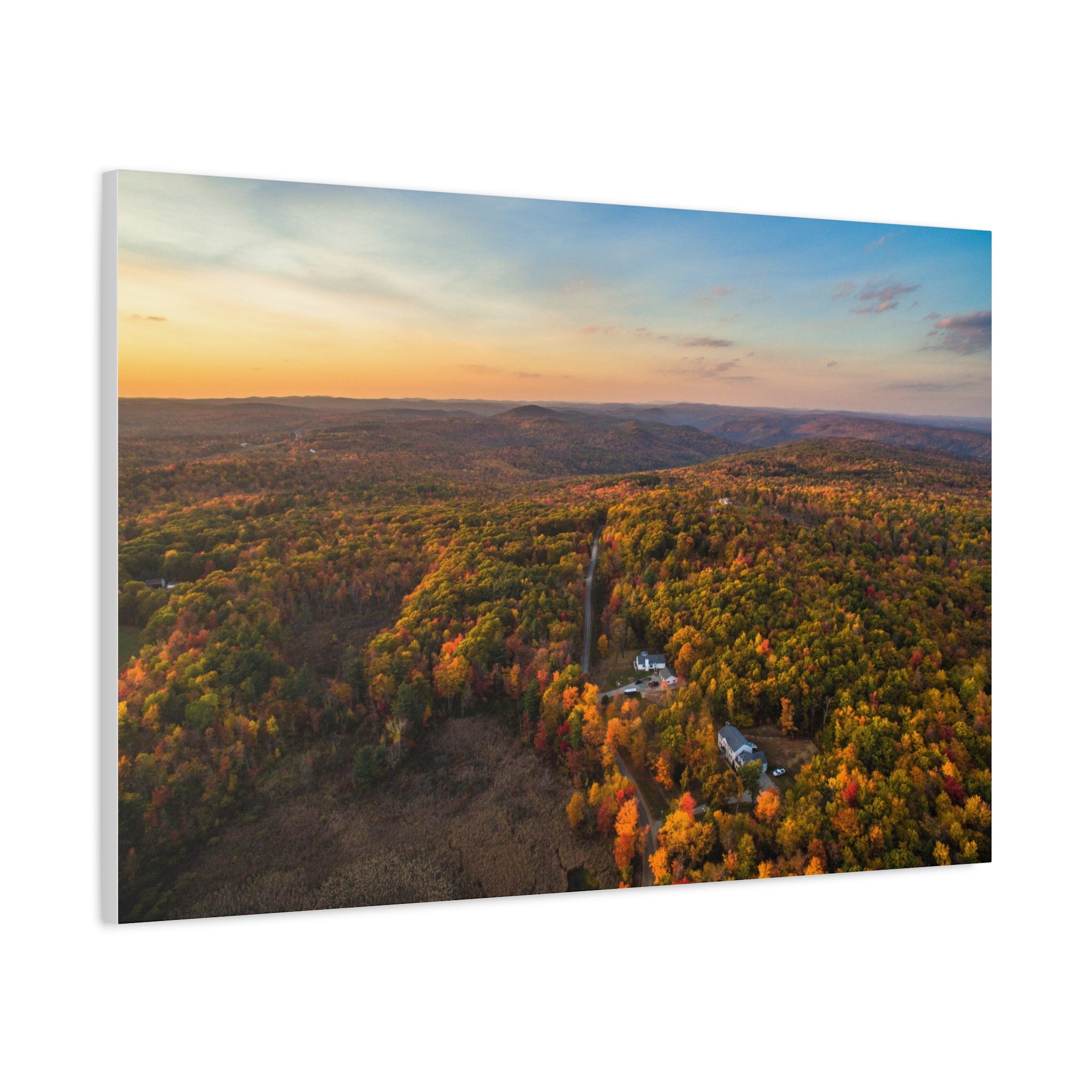 Beulah Land Road at Fall - Blandford, MA - Canvas