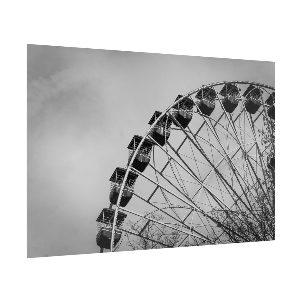 B&W Ferris Wheel - Six Flags Great Adventure - Rolled Poster