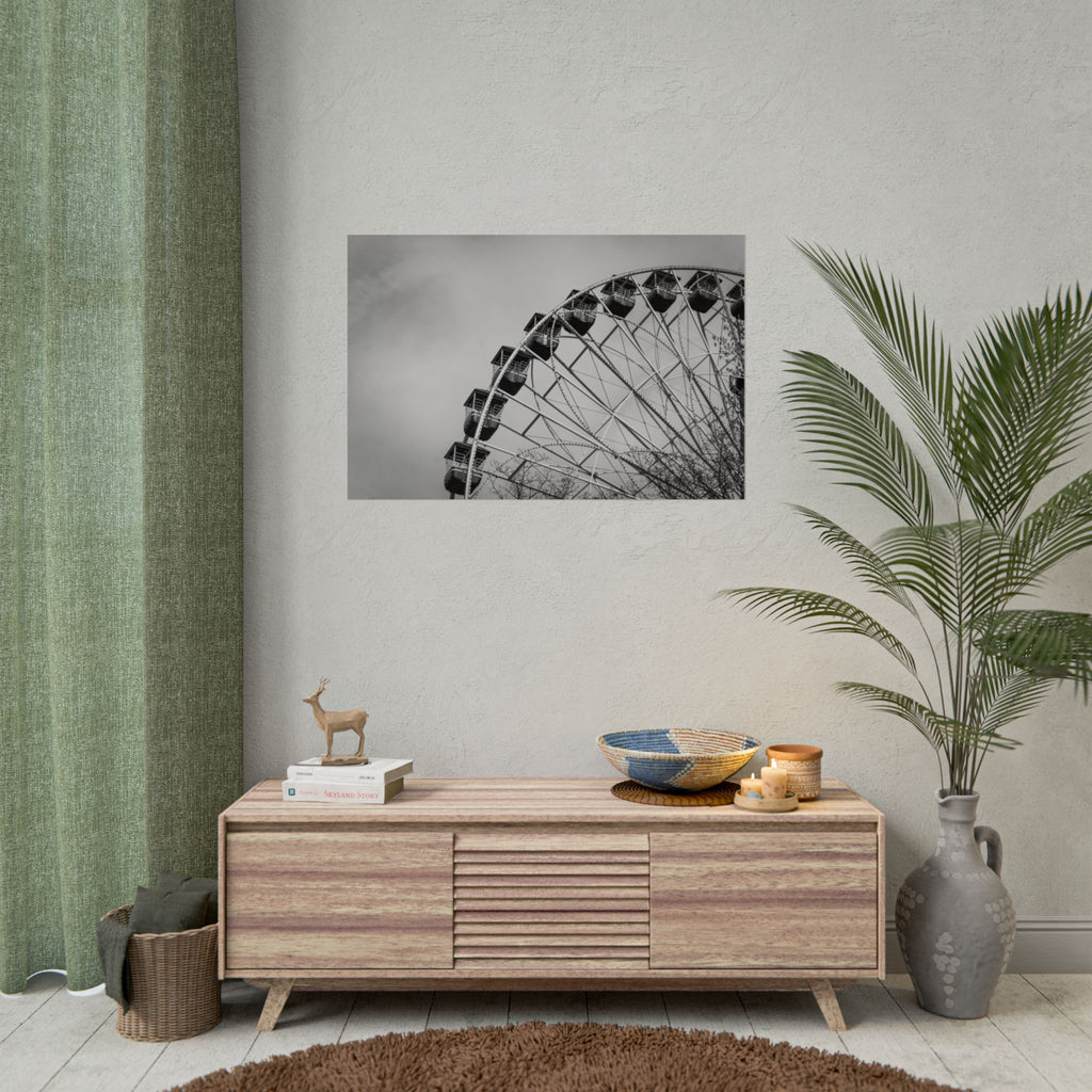 B&W Ferris Wheel - Six Flags Great Adventure - Rolled Poster