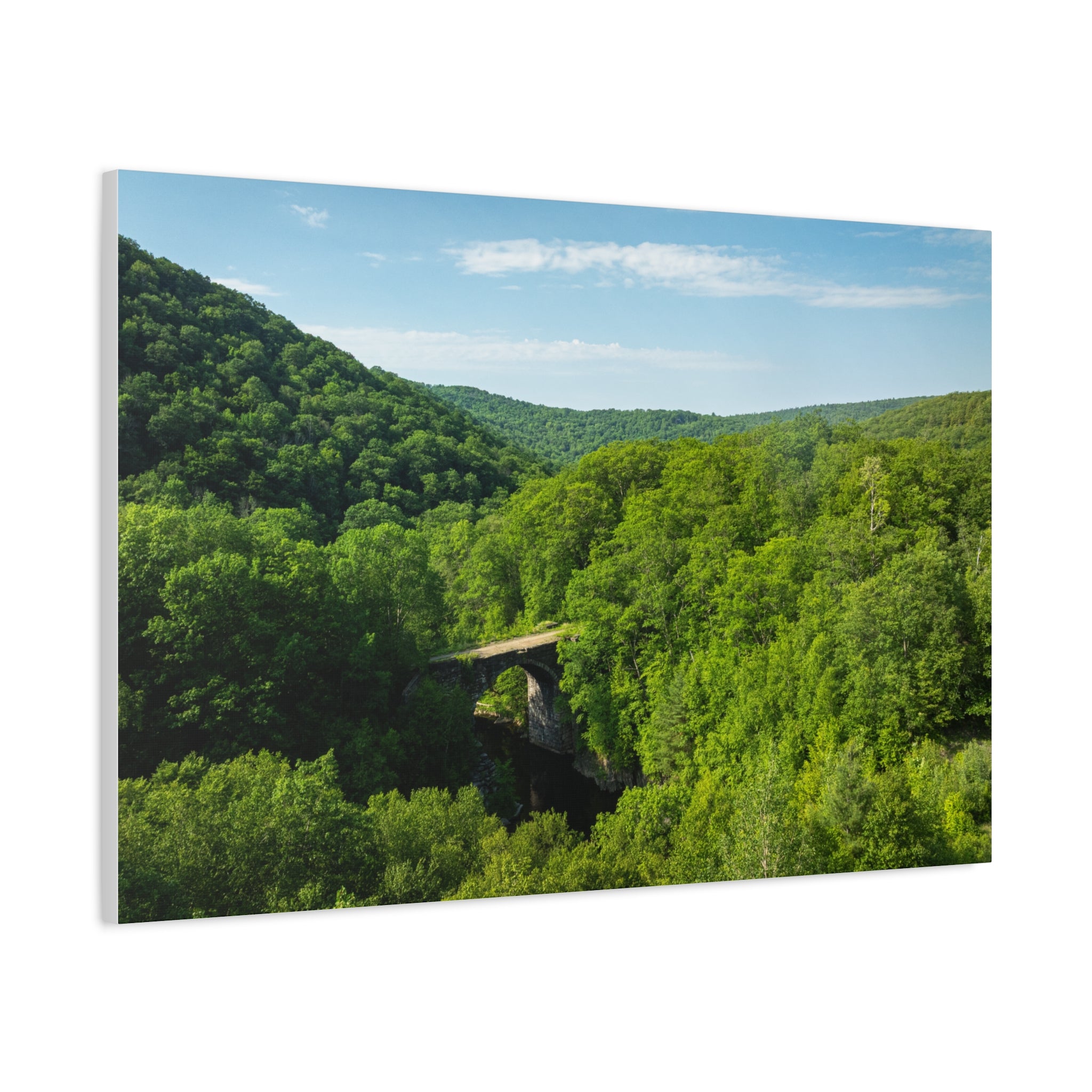 Aerial Keystone Arches - Chester, MA - Canvas