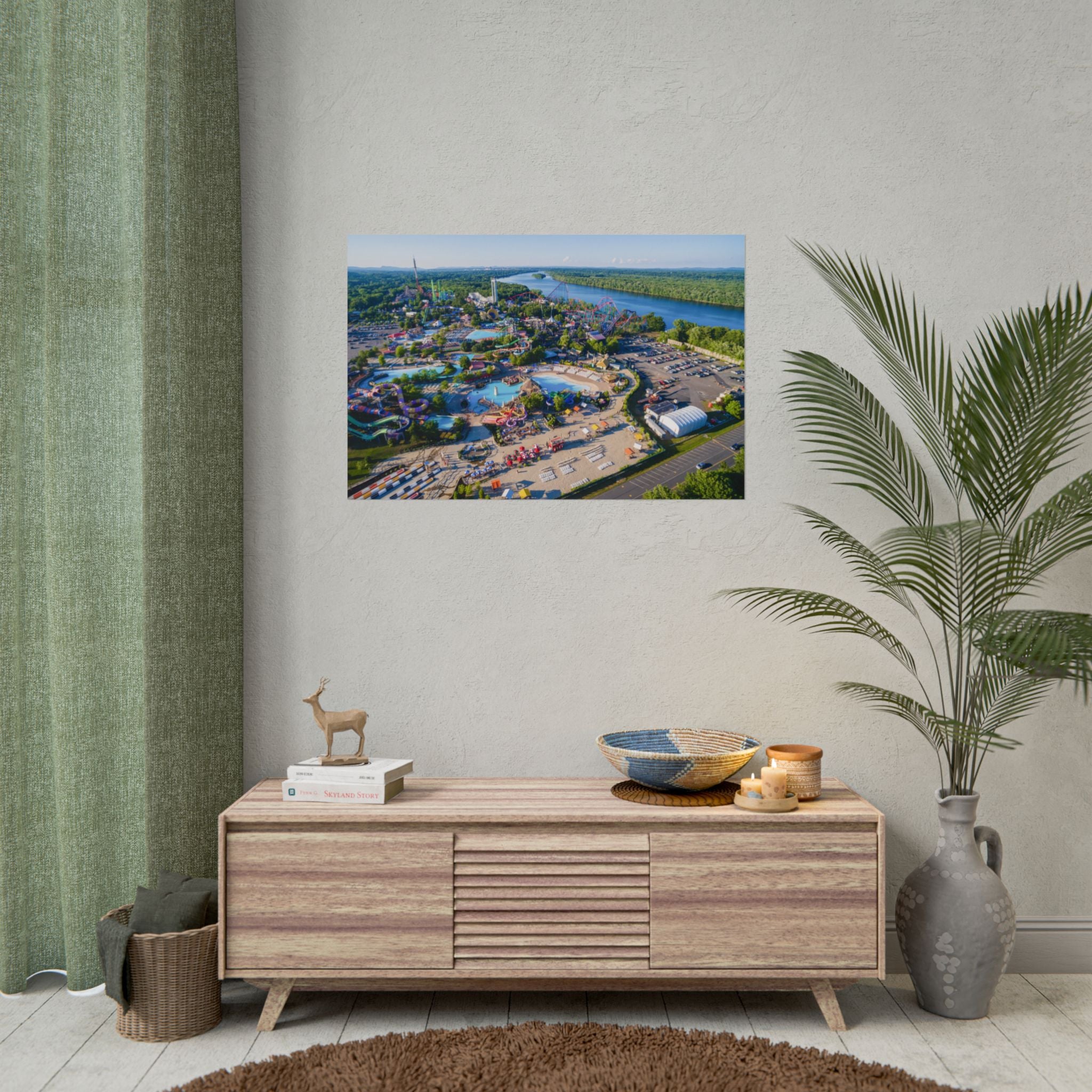 Aerial Park View - Six Flags New England - Rolled Poster