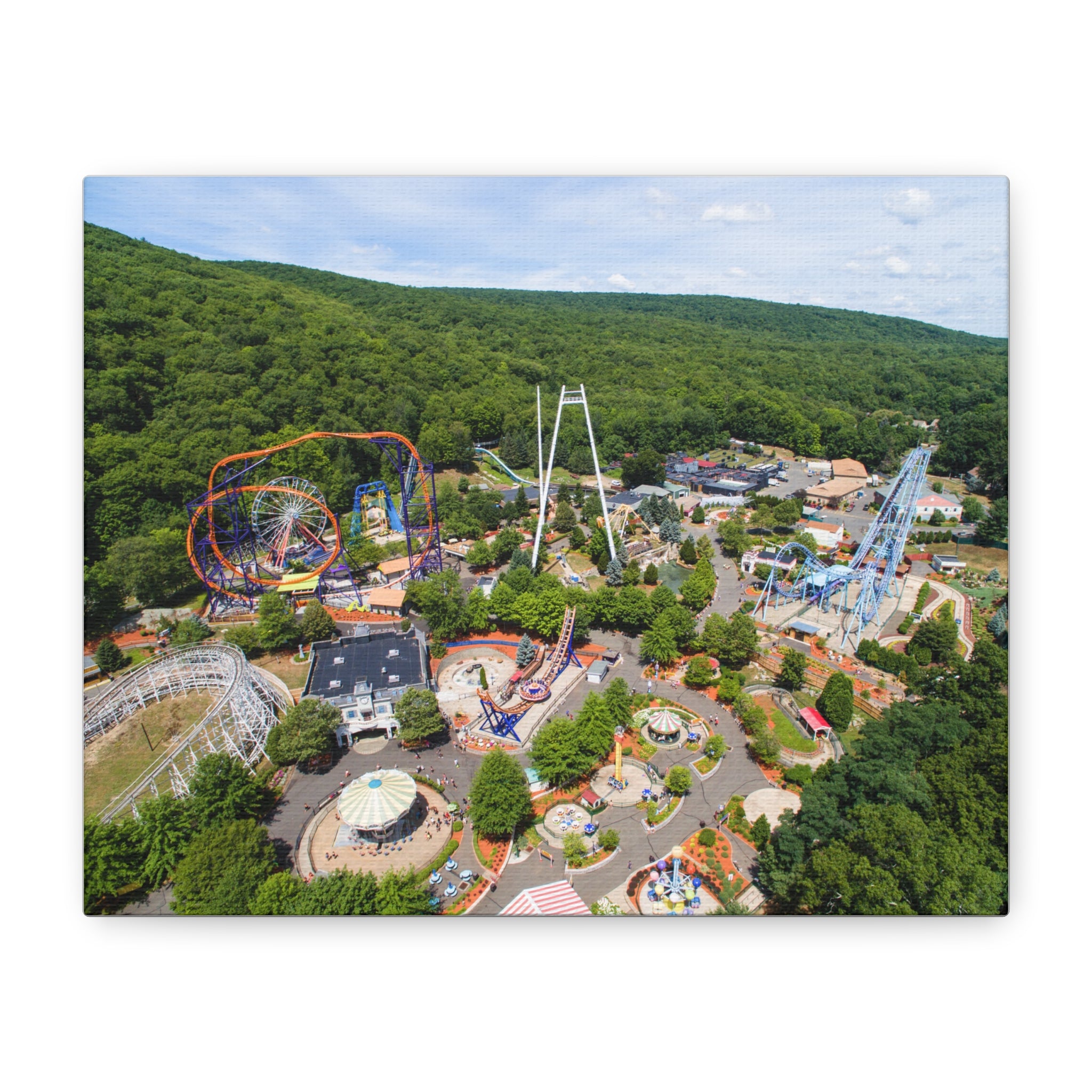 Aerial Park View - Lake Compounce - Canvas