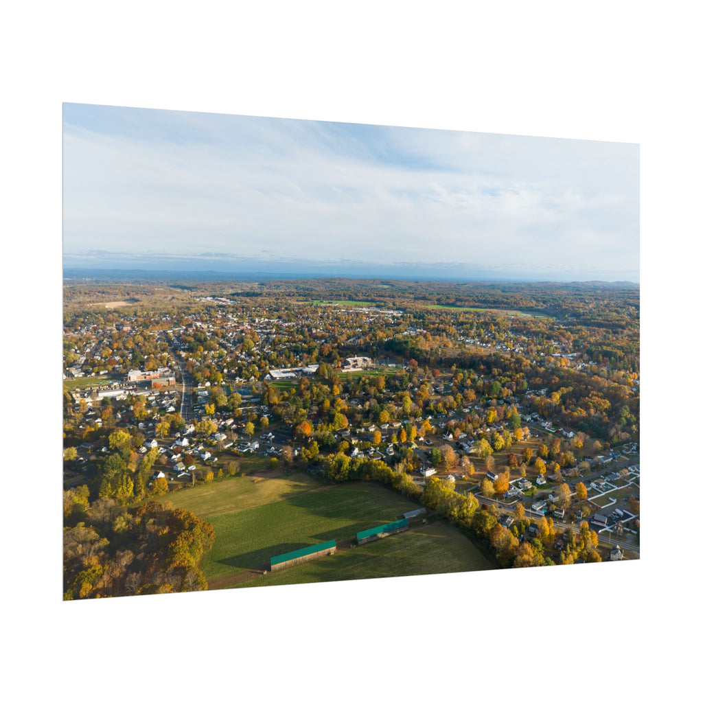 Aerial Fall Time Westfield, MA - Rolled Poster