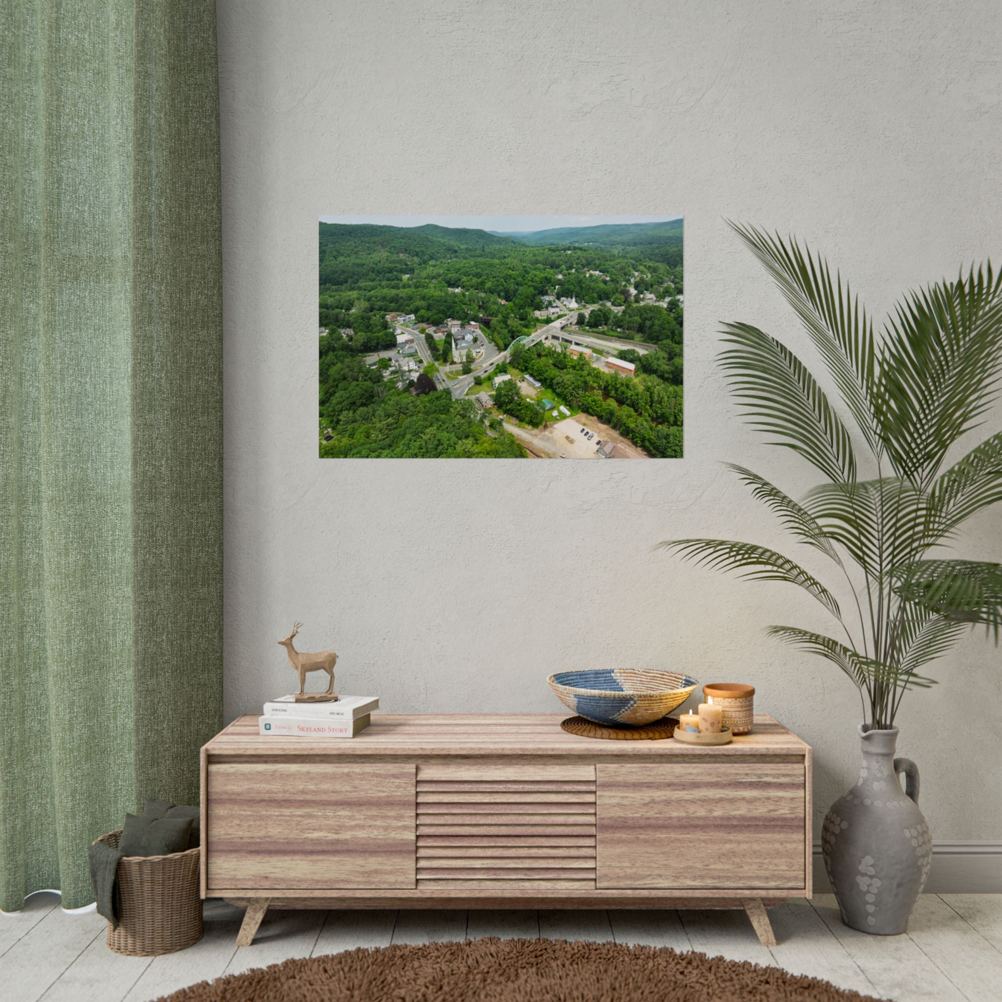 Downtown - Huntington, MA - Rolled Poster