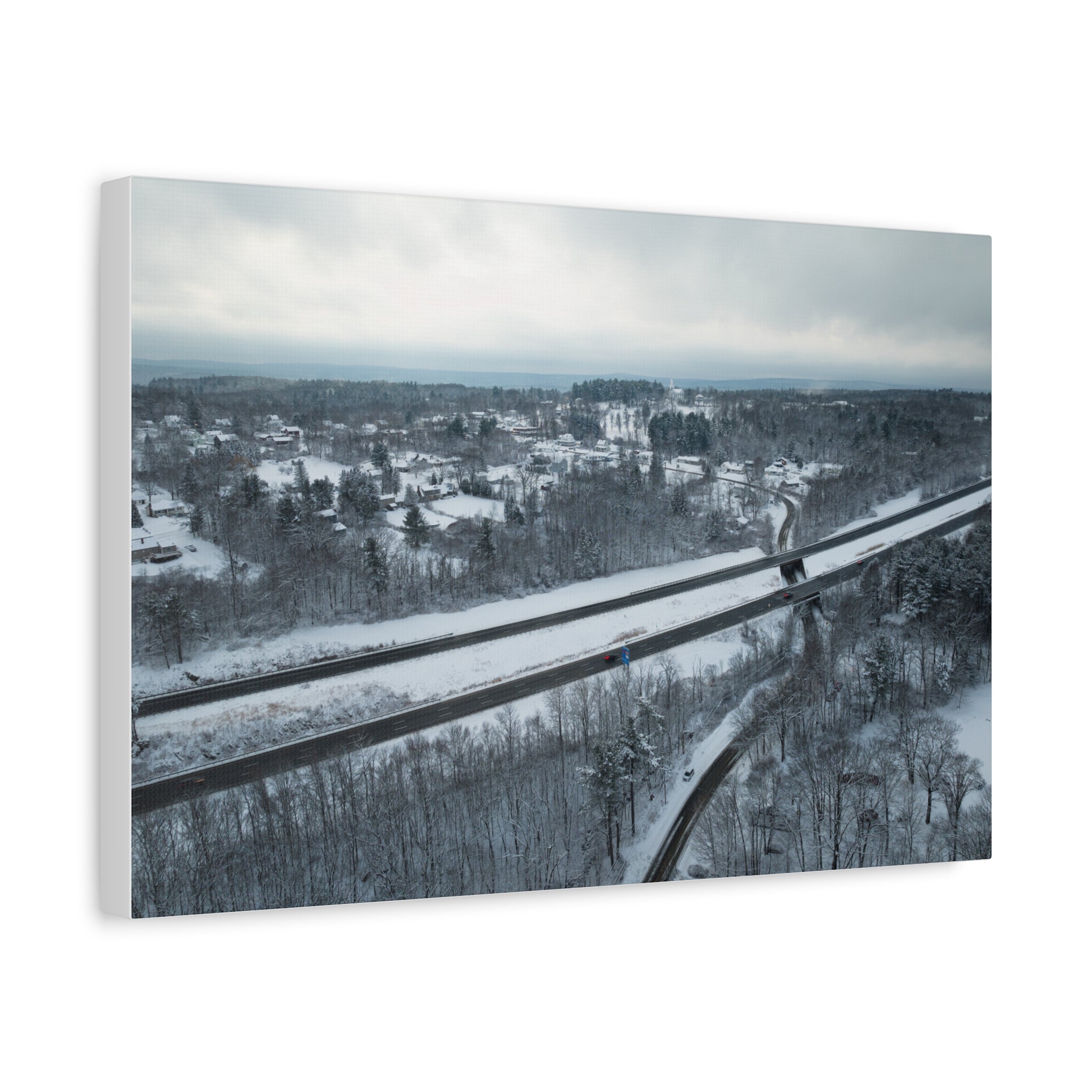 Winter - Blandford, MA - Center of Town - Canvas