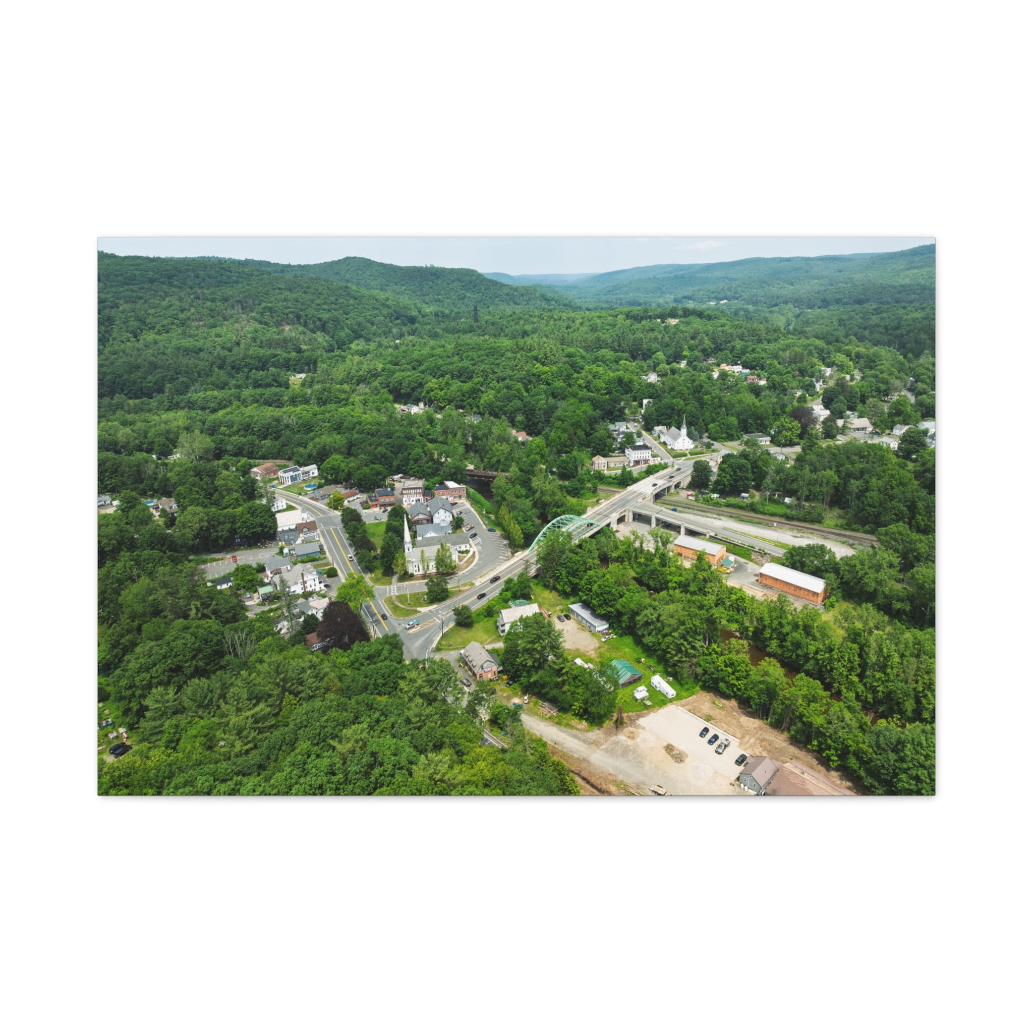 Downtown - Huntington, MA - Canvas