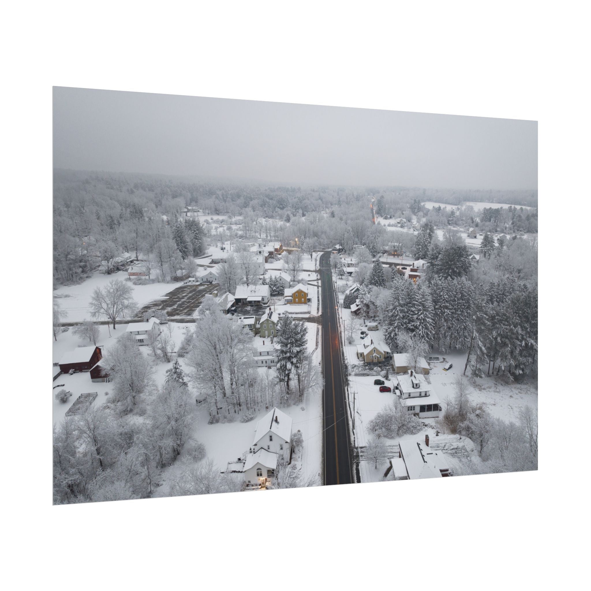 Winter - Southampton, MA - Route 10 - Rolled Poster