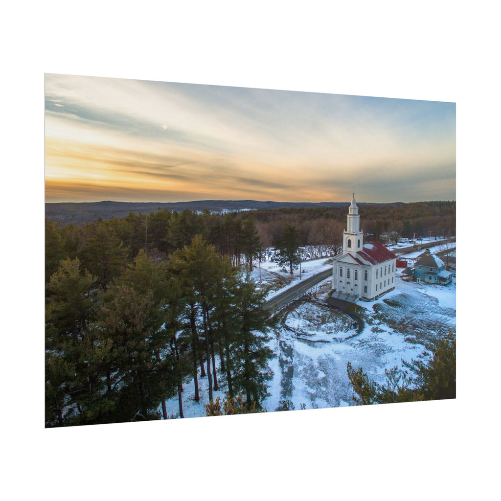 The White Church - Blandford, MA - Rolled Poster