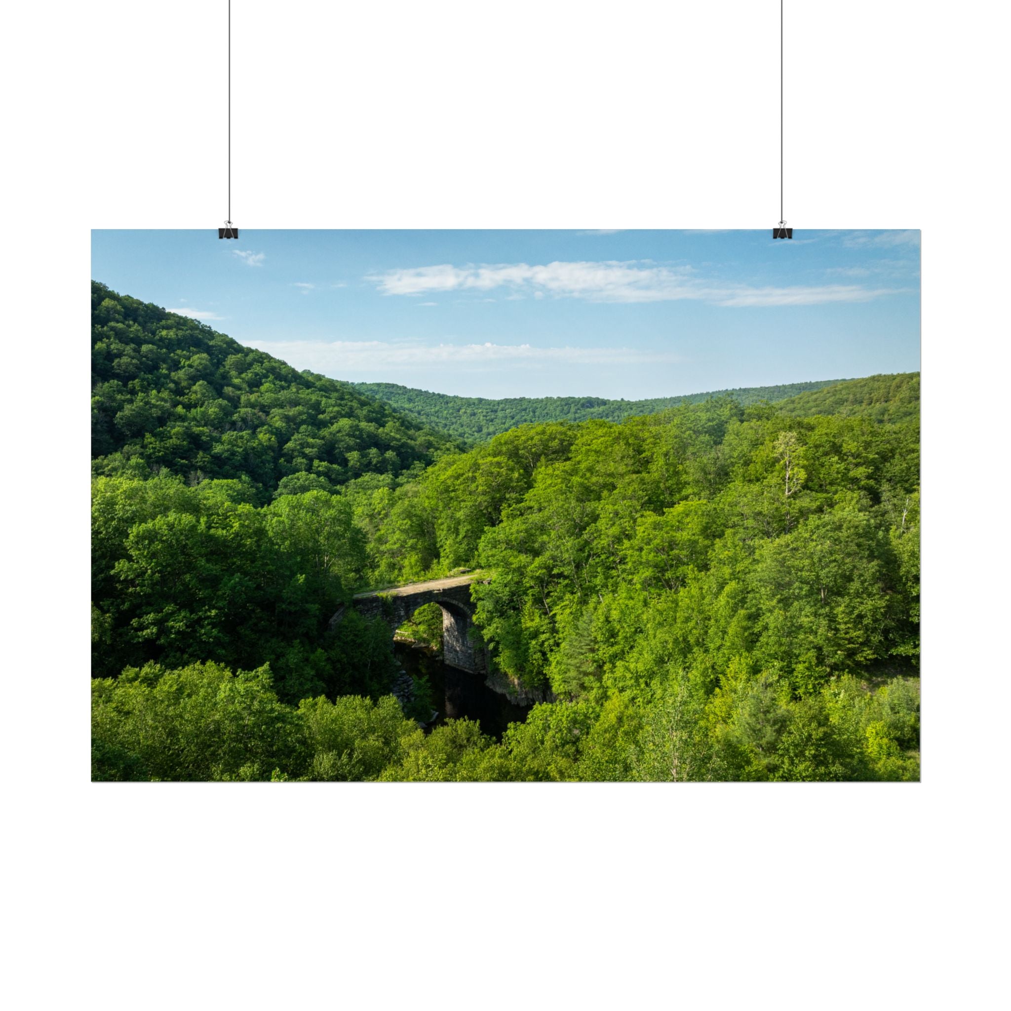 Aerial Keystone Arches - Chester, MA - Rolled Poster