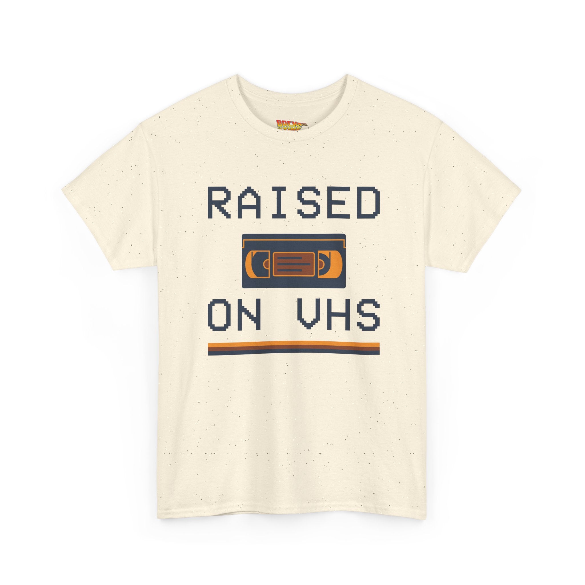 Raised On VHS Video Cassette Tape Tee | Retro VHS Cassette Graphic Shirt