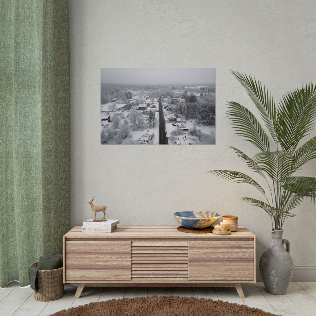 Winter - Southampton, MA - Route 10 - Rolled Poster