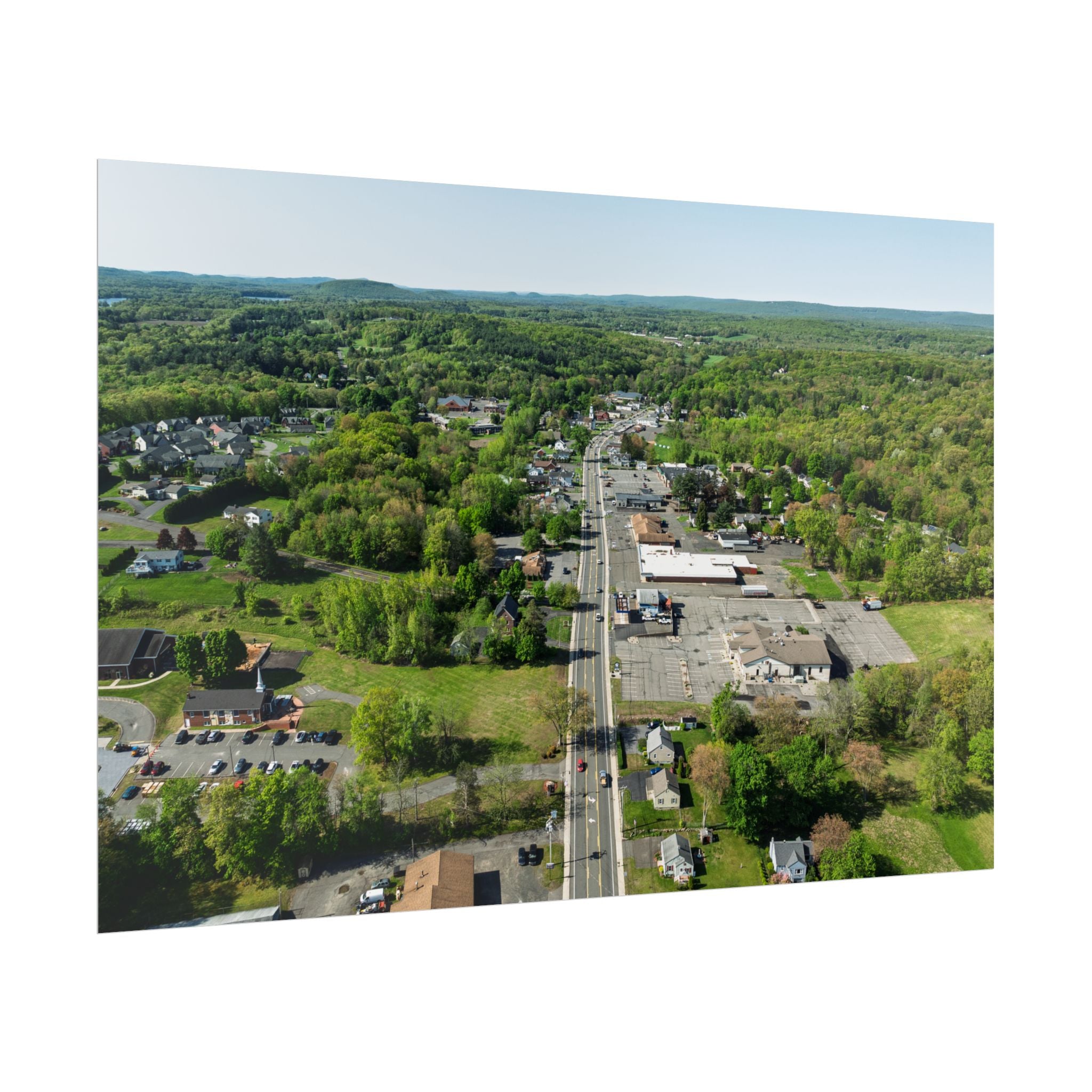 College Highway/Route 202 - Southwick, MA - Rolled Poster