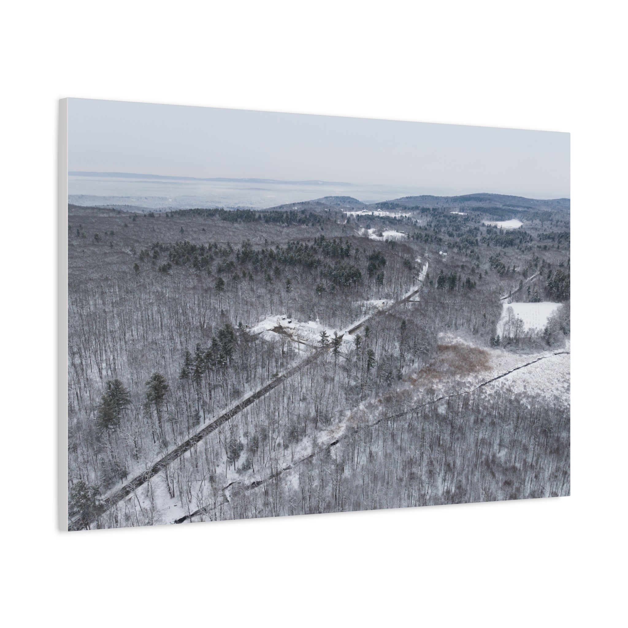 Wintertime - Montgomery, MA - Main Rd - Canvas